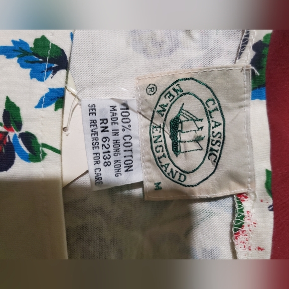 Classic New England flower crewneck long sleeve t-shirt vintage - Picture 4 of 8